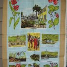 St. Thomas Virgin Islands souvenir tea towel Irish linen unused vintage  1080vf