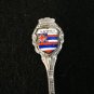 Old Hawaii sterling silver souvenir spoon with cloisonne Union Jack 1085vf