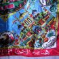Mystery souvenir scarf mosques mountains Arabic letters1103vf