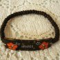 Coconut shell bracelet souvenir of Hawaii stretch beads hibiscus flower 1126vf