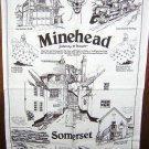 Minehead Somerset cotton souvenir towel Sally Jayne 1156vf