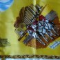 Wien Vienna Austria souvenir scarf unused vintage yellow background vintage1168vf