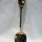 Kamloops Canada souvenir spoon Kami the carp in cowboy hat goldtone cloisonne 1186vf