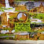 West Yorkshire souvenir cotton towel unused vintage linens 1212vf