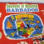 Vintage souvenir of Barbados cotton towel #2 red 1221vf