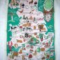 Britain's Bounty linen towel by Ulster vintage colorful 1240vf