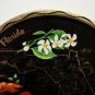 Florida painted tin souvenir tray black gold perfect vintage 1244vf