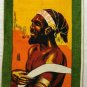 Aboriginal man souvenir linen towel unused 1245vf