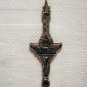 Wales silver plated souvenir spoon vintage figural tower 1254vf