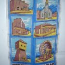 Fort Steele Historic Park souvenir linen towel BC, Canada 1271vf