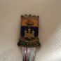 Dunoon Scotland souvenir sugar spoon chrome vintage 1281vf