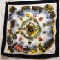 Belgium Flemish souvenir scarf Belgie Belgique vintage 1284vf