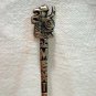 Mexico 925 sterling silver souvenir spoon  Aztec warrior tiny vintage 1285vf