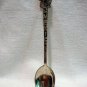 Mexico 925 sterling silver souvenir spoon Aztec warrior tiny vintage 1285vf
