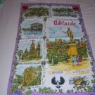 Adelaide souvenir linen towel scenes monuments vintage 1288vf