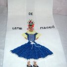 De Lemb Maceió souvenir towel ethnic dancer artisan made 1289vf