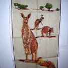 Australian kangaroo fabulous tea towel Gainsborough unused 1298vf