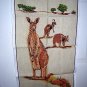 Australian kangaroo fabulous tea towel Gainsborough unused 1298vf