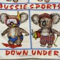 Aussie Sports Down Under souvenir towel koala bears vintage linens 1302vf