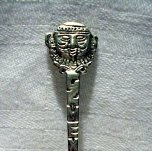 Mexico 850 Silver souvenir spoon sun god vintage souvenir spoons 1310vf
