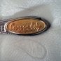 Carson City Nevada souvenir spoon gold tone inset 1315vf