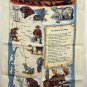 Alaska Highway souvenir linen towel animals map midnight sun Alcan vintage1344vf