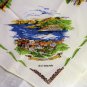 New Zealand souvenir tablecloth cities scenery monuments mid century vintage1345vf