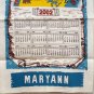 Personalized Canada 2002 calendar towel map on birch bark vintage linens 1347vf