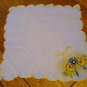 Hand painted silk souvenir hanky Edmonton Canada scalloped edge vintage1362vf