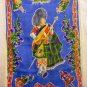 Scottish piper all linen souvenir towel tartan plaid heather thistle vintage1373vf
