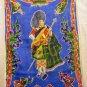 Scottish piper all linen souvenir towel tartan plaid heather thistle vintage1373vf