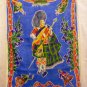 Scottish piper all linen souvenir towel tartan plaid heather thistle vintage1373vf