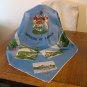 Dominion of Canada 1950s souvenir scarf blue vintage1379vf