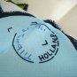 Telegram hanky Tilburg Holland silk rolled hem roses unused vintage1392vf