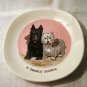 Black and White a Double Scotch drink saucer Weatherby Falcon Ware vintage1394vf