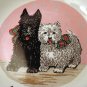 Black and White a Double Scotch drink saucer Weatherby Falcon Ware vintage1394vf