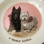 Black and White a Double Scotch drink saucer Weatherby Falcon Ware vintage1394vf