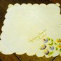 Manning Park BC Canada Hand painted souvenir hanky vintage1400vf