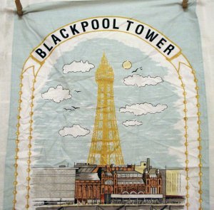 Blackpool Towel souvenir towel cotton 1994 centenary unused vintage 1415vf