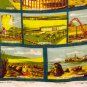Australian Canefields linen souvenir towel Lamont design made Ireland vintage 1416vf