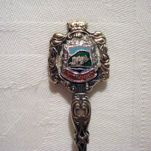 Tintern Abbey Wales souvenir spoon silverplate antique 1418vf