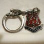 Aberdeen Scotland cloisonne silver tone key chain vintage 1425vf