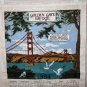 1994 Calendar souvenir towel Golden Gate Bridge Fisherman's Wharf San Francisco linen unused 1442vf