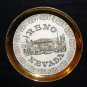 Reno Nevada souvenir plate pre Vegas gold decoration vintage 1445vf