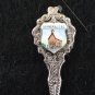 Barkerville BC Canada souvenir spoon ceramic tile church rhodium plate as new vintage 1451vf