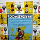 Scotch coffee souvenir towel cotton linen recipe vintage1453vf