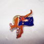 Australian flag and kangaroo enamel souvenir pin stud back vintage1454vf