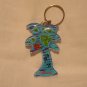 Sea blue palm tree Hawaii souvenir key ring great preowned 1474vf
