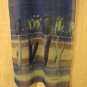 Chiffon Holland tulips souvenir scarf long blue synthetic  perfect vintage 1476vf