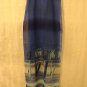 Chiffon Holland tulips souvenir scarf long blue synthetic perfect vintage 1476vf